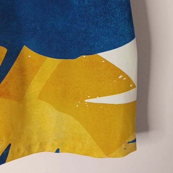 Zara Blue and Yellow Patterned Casual Shirt - Picture 7 of 15